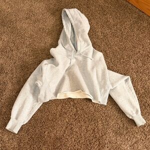 TNA Light Gray Fleece-Lined Hoodie